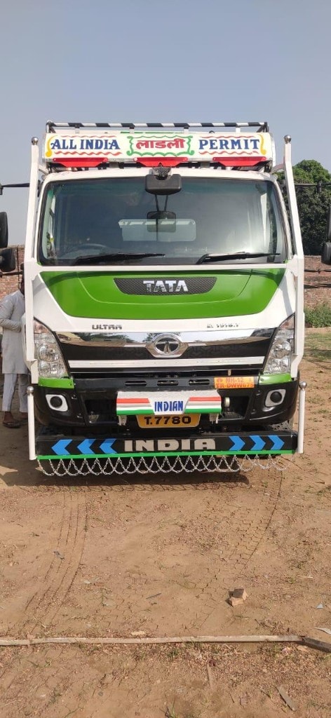 Front view of completed TATA Ultra truck body