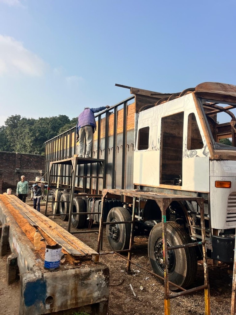 Fabrication materials prepared for truck body construction