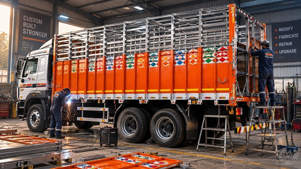 Truck body modification work